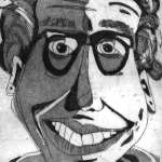 Karrikatur einer Frau, Technik: Ätzradierung